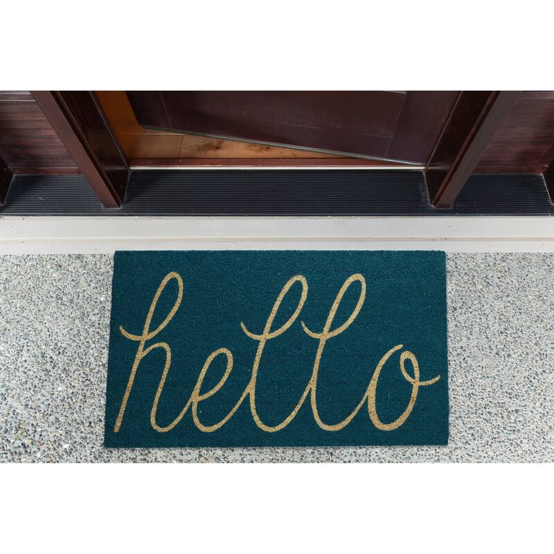 DII Yellow Hello Doormat