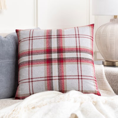 Artistic Weavers Kip Classic Plaid Knit 18-inch Throw Pillow