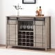 preview thumbnail 11 of 19, Farmhouse 47'' Wine Bar Cabinet Buffet Sideboard Cabinet with 16 Bottle Wine Rack - 15.7"D x 47.2"W x 34.61"H Off White