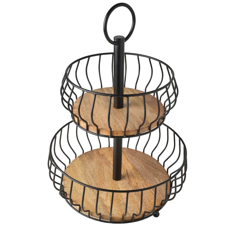 Gourmet Basics by Mikasa Savannah 2-Tier Basket