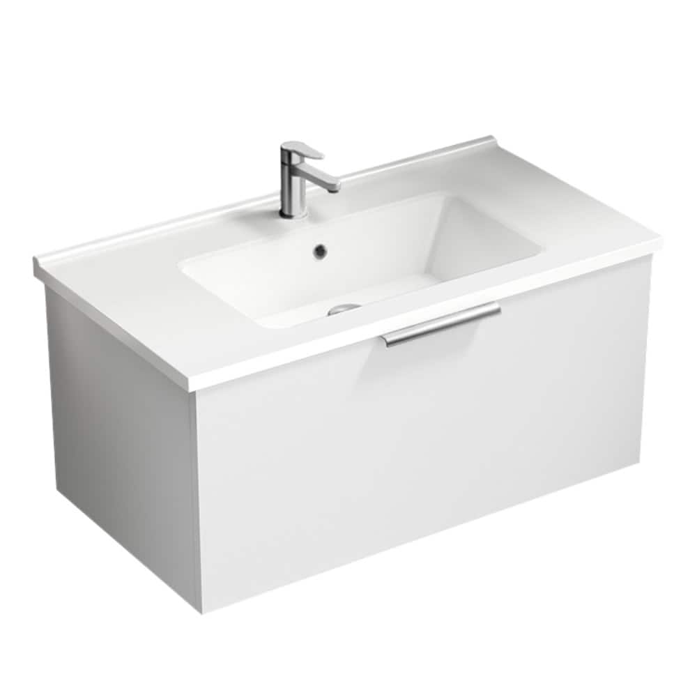 Nameeks Bodrum-3318-W Bodrum 33" Wall Mounted Single Basin Vanity Set