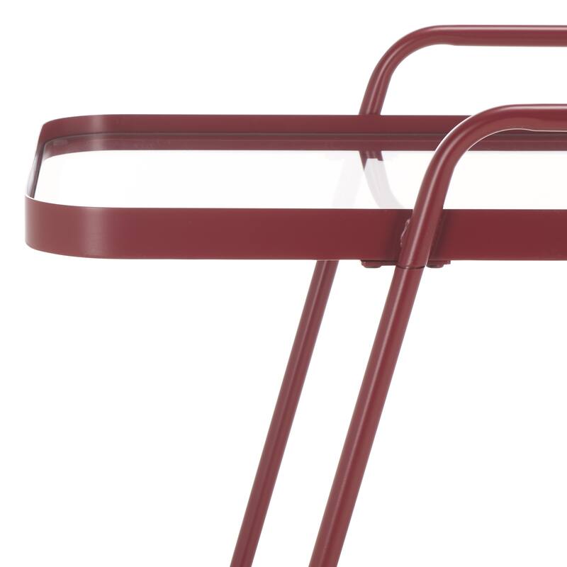 SAFAVIEH Home Zunia 2 Tier Bar Cart - 36"W x 19"D x 30"H