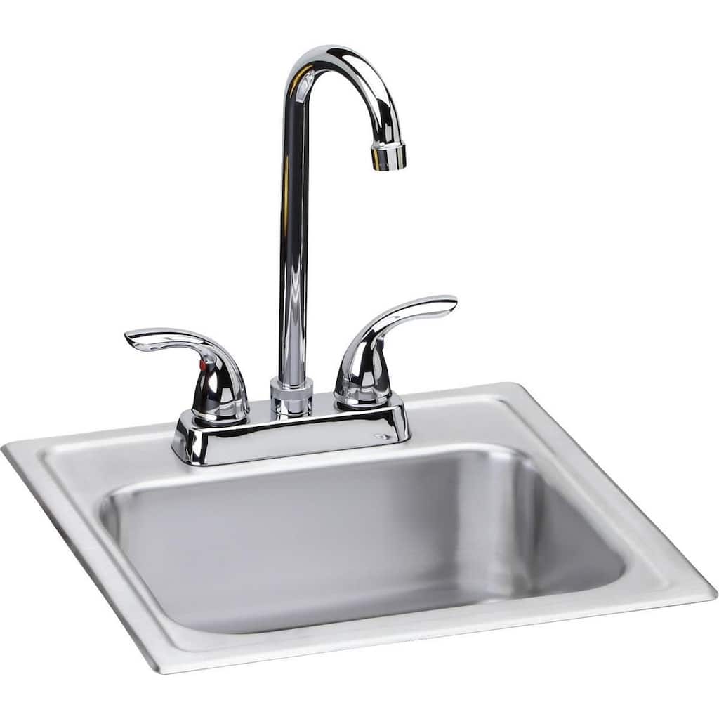 Elkay Dayton 15" Drop In Single Basin Stainless Steel Kitchen Sink - Stainless Steel