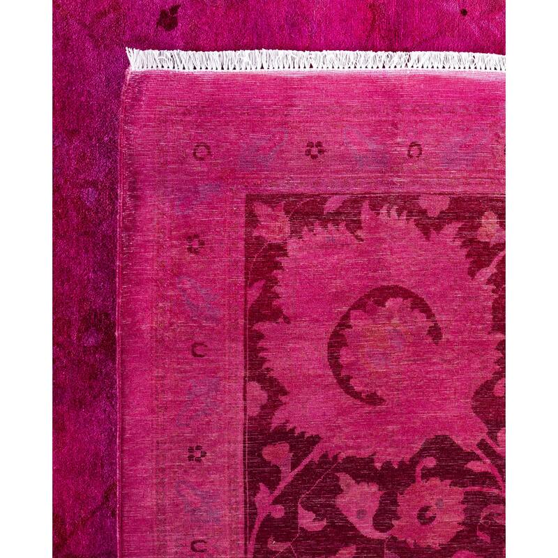 Overdyed One-of-a-Kind Hand-Knotted Area Rug - Pink - 12' 2" x 19' 3"