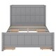 preview thumbnail 12 of 10, Full Size Platform Kids Bed Frame with Storage Drawers, Shelves, Headboard & Footboard in Solid Pine Wood, Easy Assembly, Grey