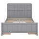 preview thumbnail 12 of 34, Grey Full Platform Bed with Drawers, Storage Shelves, Headboard & Footboard