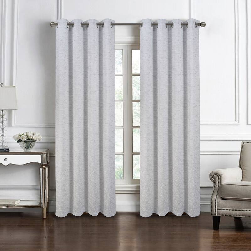 Roman Woven Textured Jacquard Window Curtain 90"
