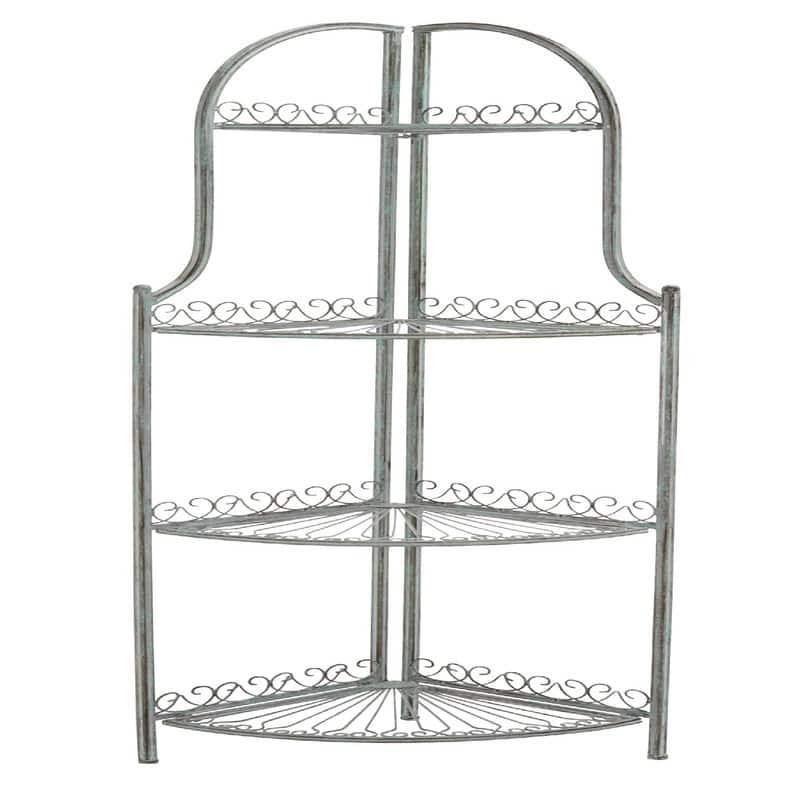 4-Tier Corner Shelf - 13.8"D x 13.8"W x 59.8"H
