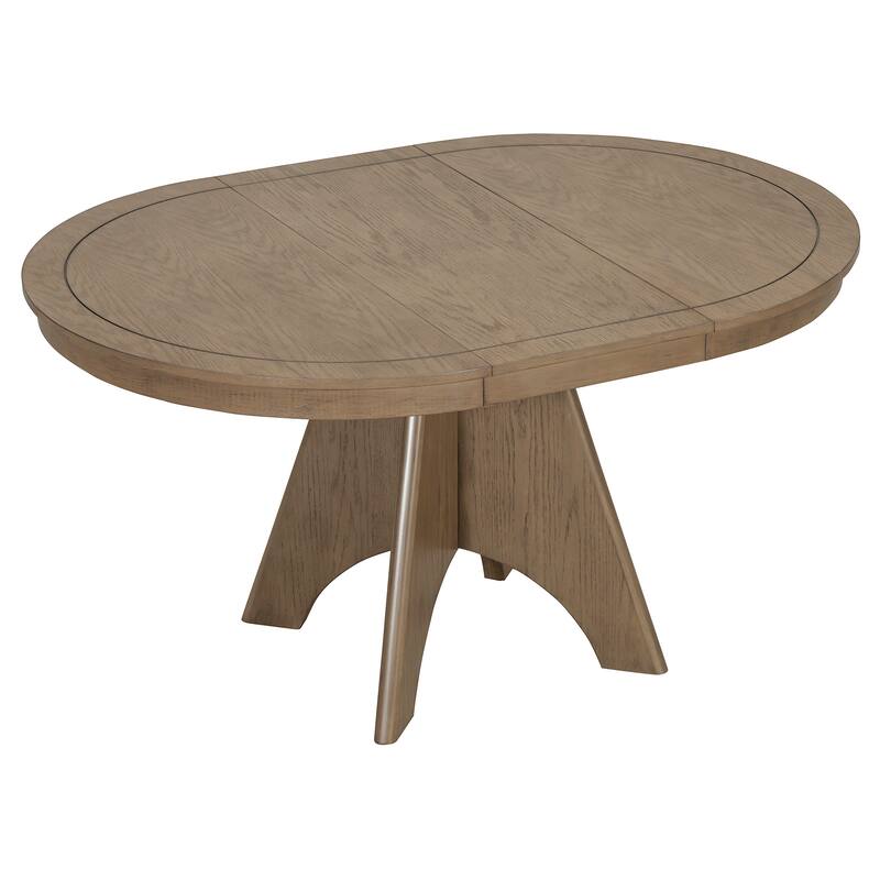 Extendable Dining Table for 4-6, 42" to 58" Rustic Farmhouse Table with X-Legs