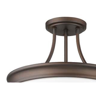 Oil Rubbed Bronze Transitional 3-Light Semi Flush Ceiling Light