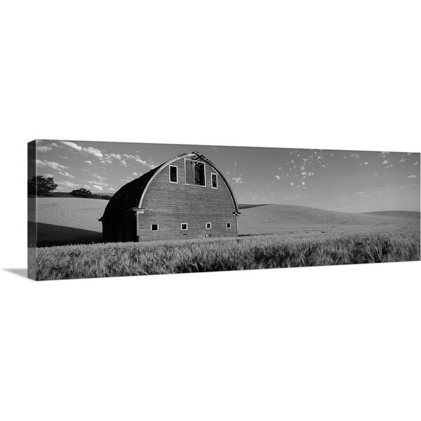"Old barn in a wheat field, Palouse, Whitman County, Washington State" Canvas Wall Art