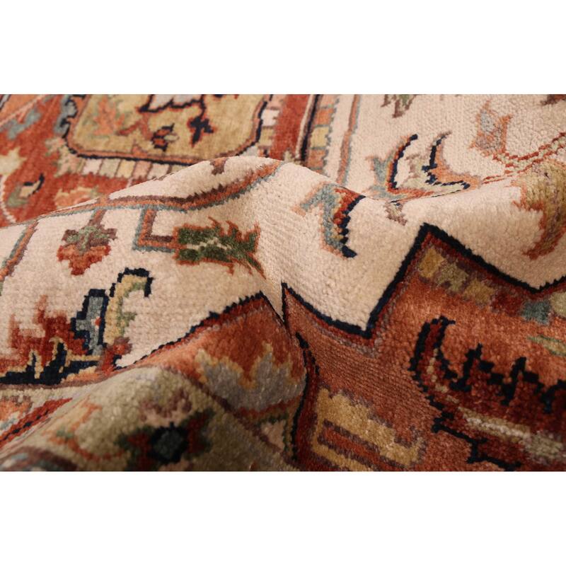 ECARPETGALLERY Hand-knotted Jules Sultane Ivory Wool Rug - 7'10 x 10'1