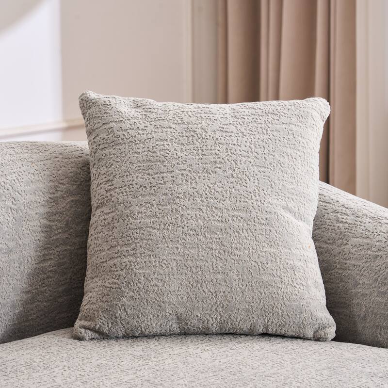 Curved Sectional Sofa L-Shape Modular Chaise Chenille Floor Couch