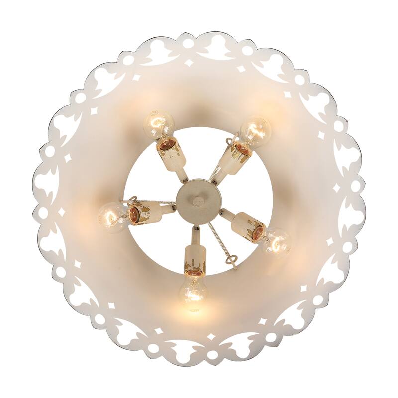 Wry Lighting Eloise 5-light Pendant in Antique Ivory - 5 Light Pendant