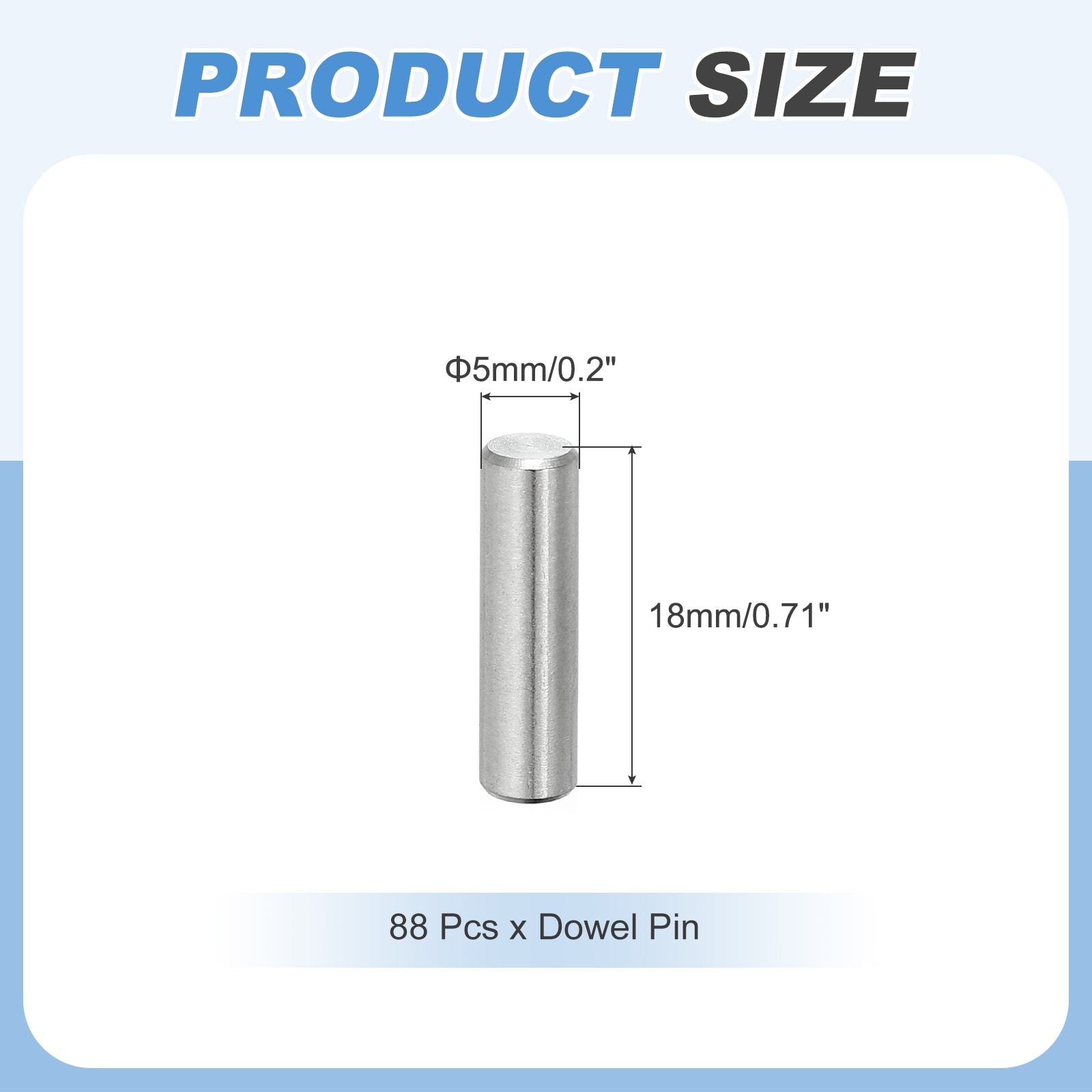 Dowel Pin Shelf Support Pin Shelf Pegs for Shelves Cabinets Furniture Nickel Plated - Silver