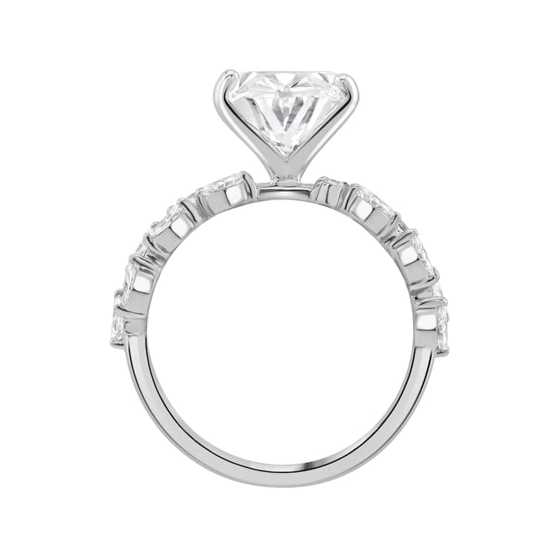 Auriya 14k Gold 6 1/2ctw Lab grown Oval Nature's Inspired Diamond Engagement Ring (E-F VS)