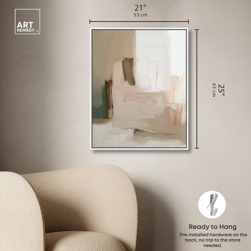 Calm in Texture Canvas by Art Remedy