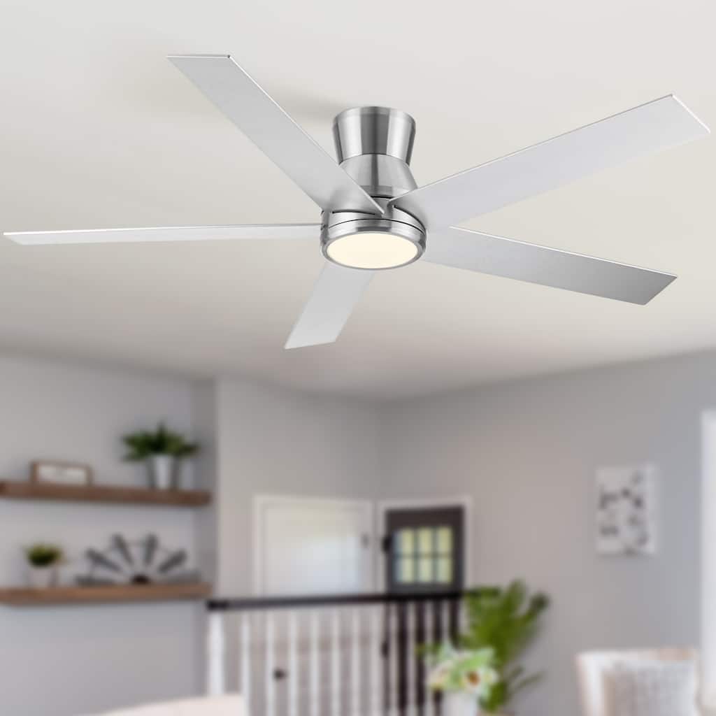 52" Lowe Profile Ceiling Fan with Light, Remote Control
