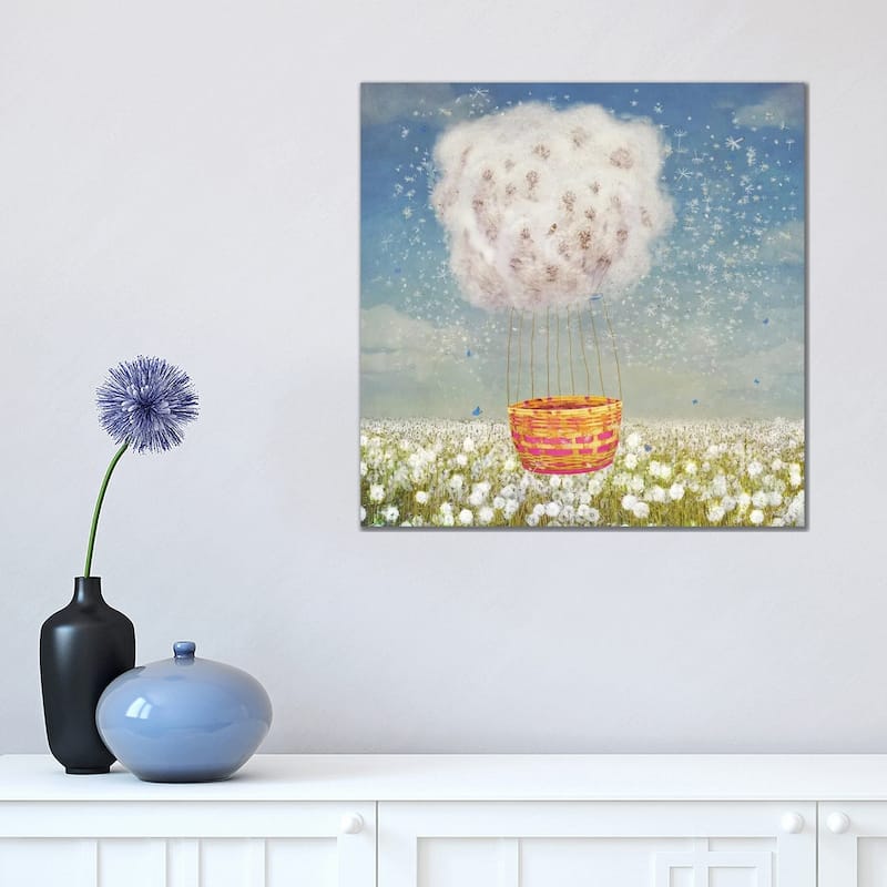 iCanvas "Illustration Art Of Balloon In Form Of Dandelions" by natamc Canvas Print - 18x18x1.5