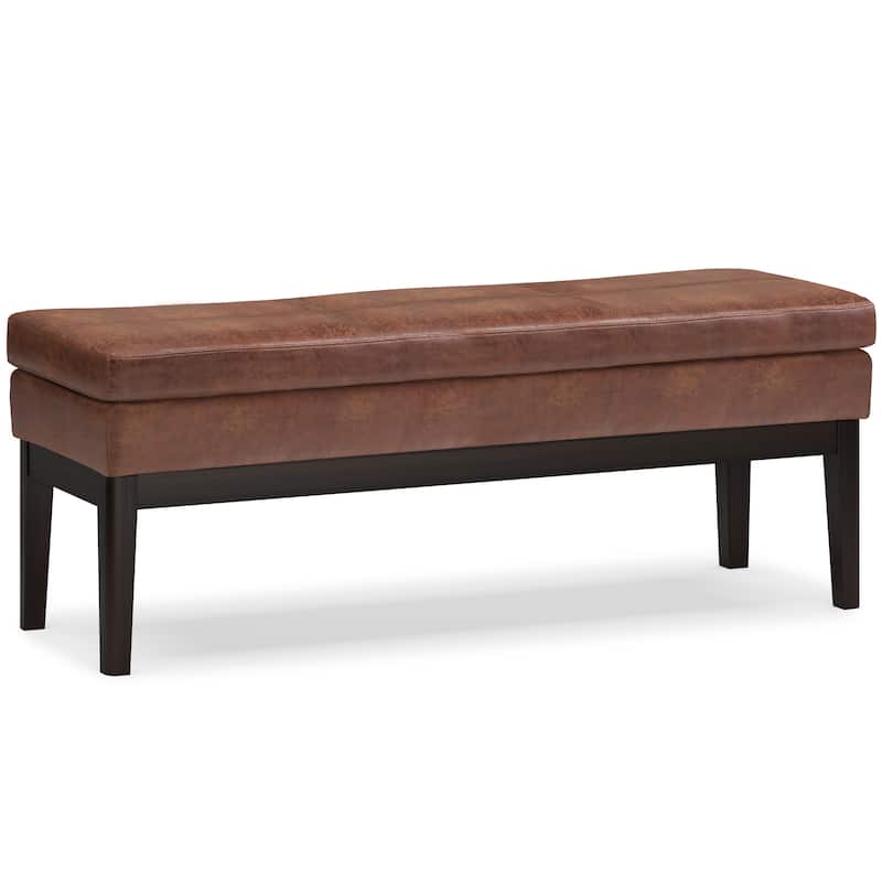 WYNDENHALL Bragg 45 inch Wide Mid Century Ottoman Bench - 44 Inches wide