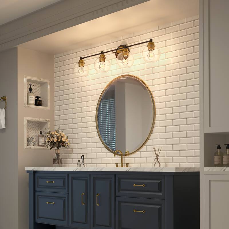 Dimmable Bathroom Vanity Light Globe Glass Shades