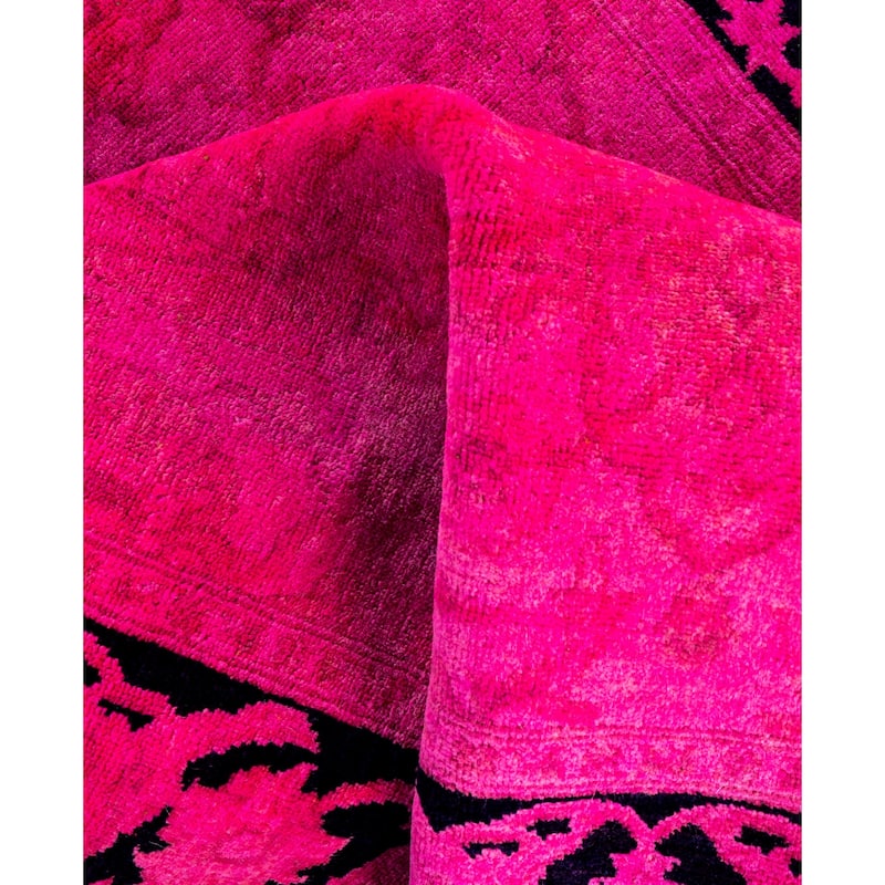 Overdyed One-of-a-Kind Hand-Knotted Area Rug - Pink - 4' 0" x 6' 1"