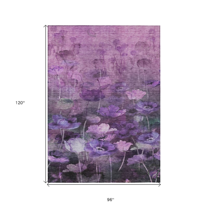 HomeRoots Floral Transitional Rectangle Outdoor Rug