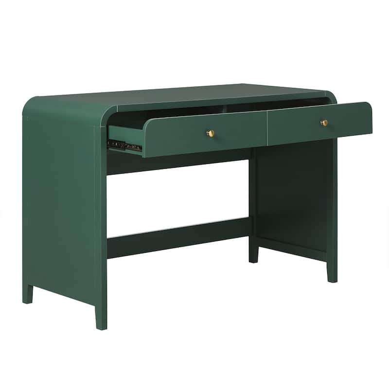 Walker Edison Modern Curve Design Writing Desk