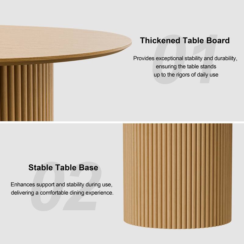 86" Big Solid Wood Oval Dining Table Kitchen Table for Family