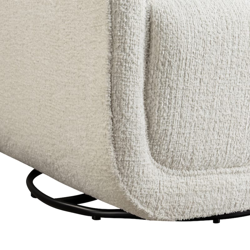 Studio Living Landon Swivel Accent Chair in Velvet Fabric