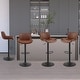 preview thumbnail 21 of 27, Art Leon Faux Leather Adjustable Swivel Barstool, Set of 4