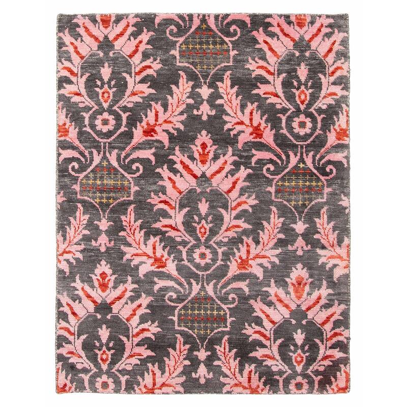 ECARPETGALLERY Hand-knotted Mystique Dark Grey Wool Rug - 4'8 x 6'2 - Dark Grey - 4'8 x 6'2