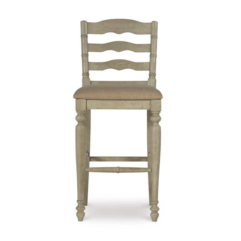 Katy White-Washed 30-inch Bar Stool