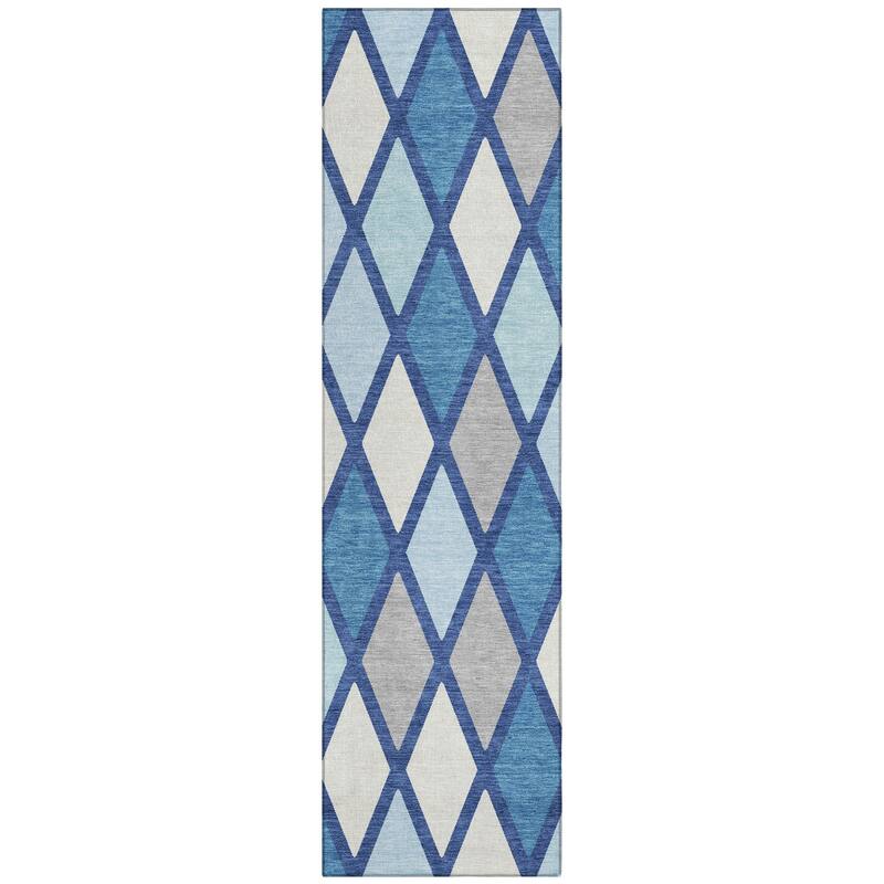 Machine Washable Indoor/ Outdoor Chantille Prism Diamond Rug
