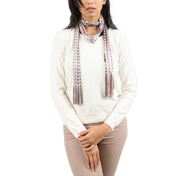 slide 1 of 1, Missoni Gray/Peach Checkered Scarf - 14-72
