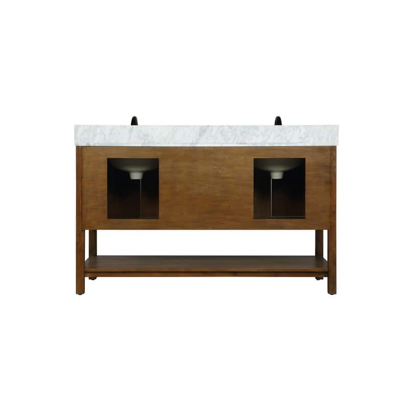 Modern 60" Double Bathroom Vanity Sink - 60"x21.5"x35"