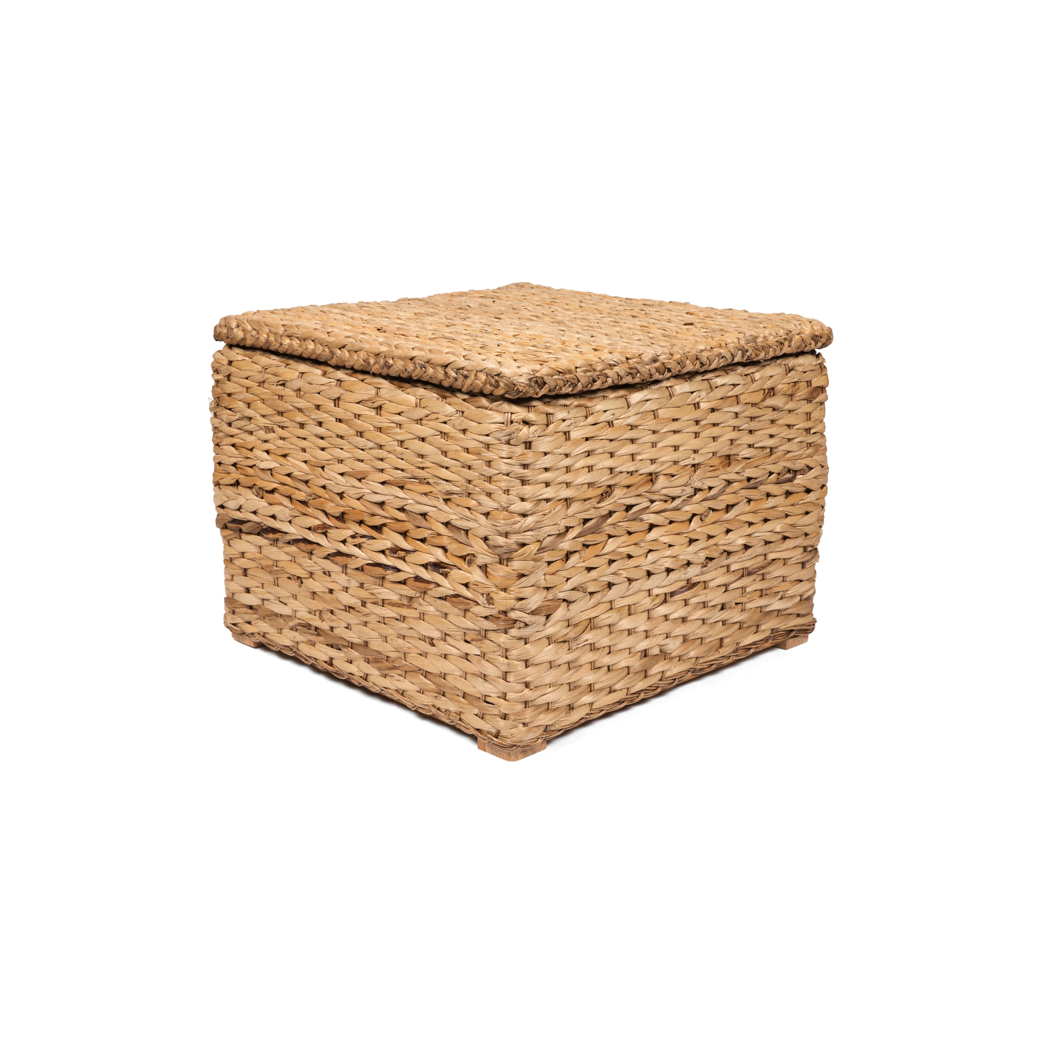 Square Wicker Storage Ottoman Rattan Coffee Table - Bed Bath