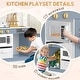 preview thumbnail 5 of 5, Bule Wooden Kitchen Playset Chef Pretend Play Set for Toddlers, Toy Kitchen with 26 Pcs Toy Food & Cookware Accessories