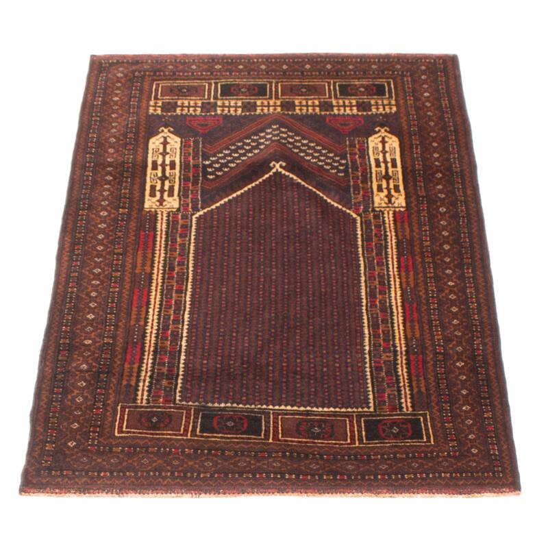 Teimani Brown Rug 3'0" x 5'3" - 3'0 x 5'3