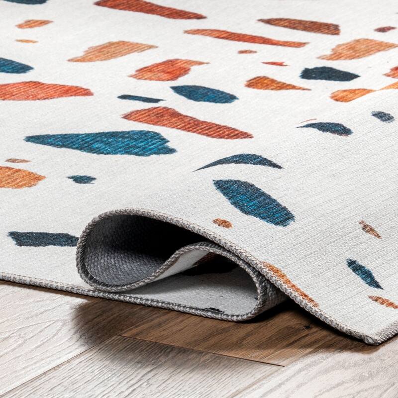 Nuloom JoJo SpinClean Kids Pebbles Machine Washable Area Rug