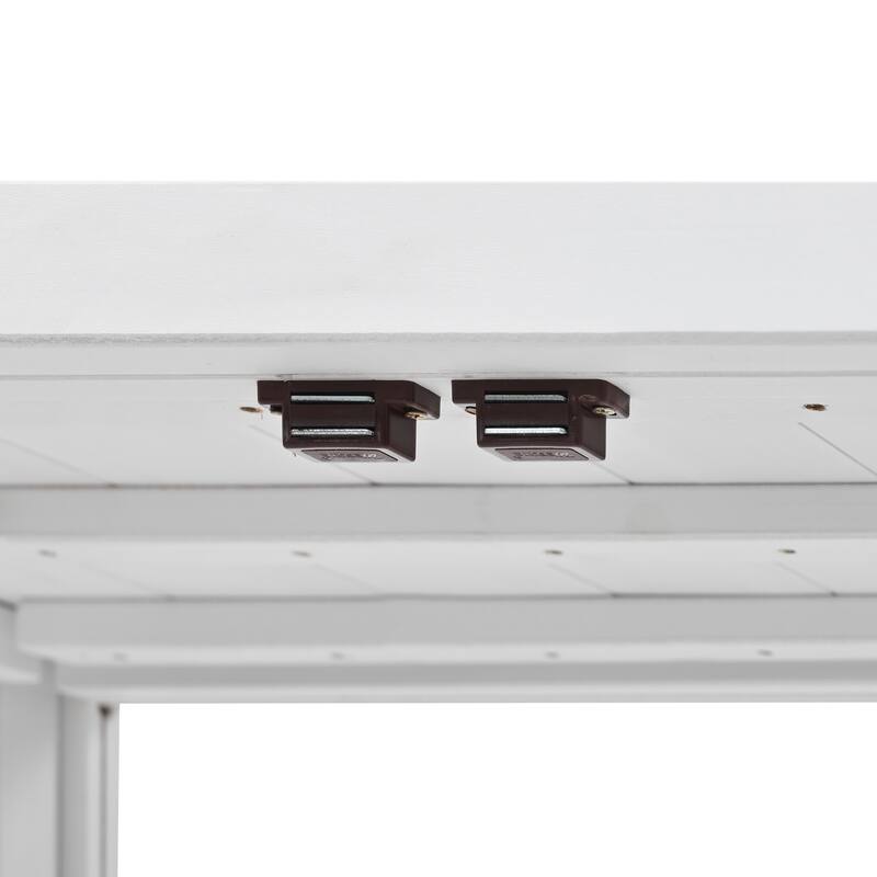 White Wooden Garden Cold Frame with PC Panels Drainage and Removable Wheels - 35.4”L x 17.7”W x 37.4”H