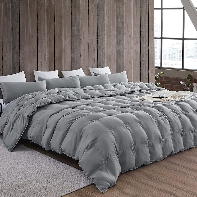 Snorze® Cloud Comforter Set - Coma Inducer® Oversized Bedding in Iron Gray - Alaskan King