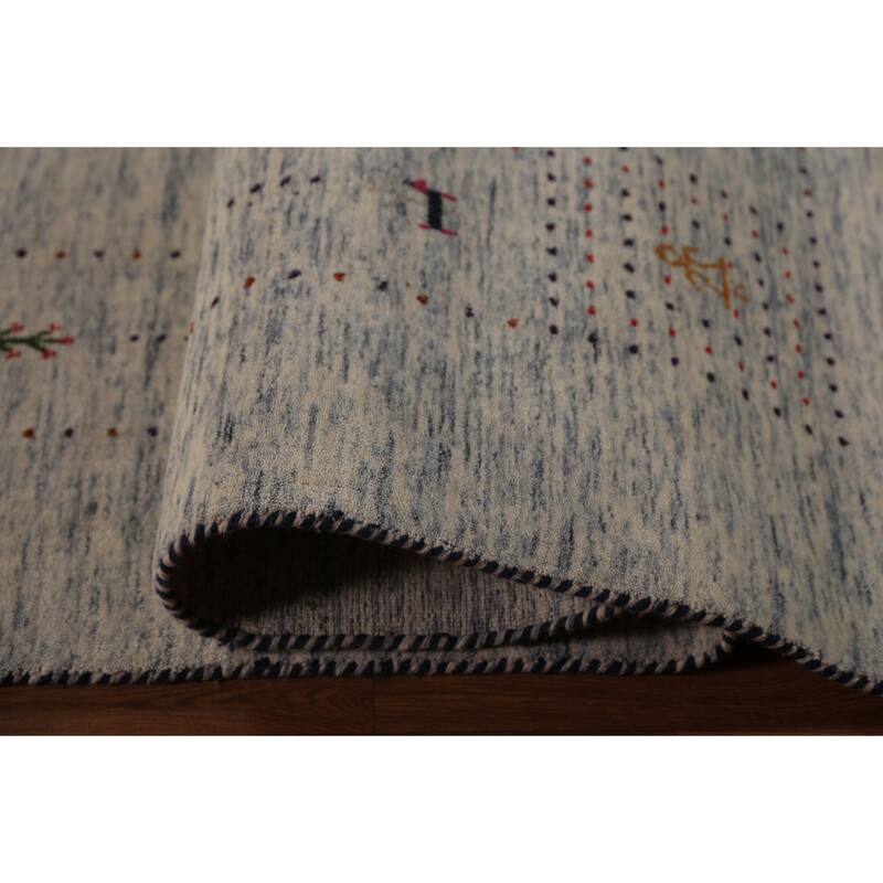 Tribal Gabbeh Indian Area Rug Handmade Wool Carpet - 8'0"x 11'6"