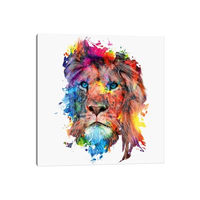 iCanvas "Lion" by Riza Peker Canvas Print