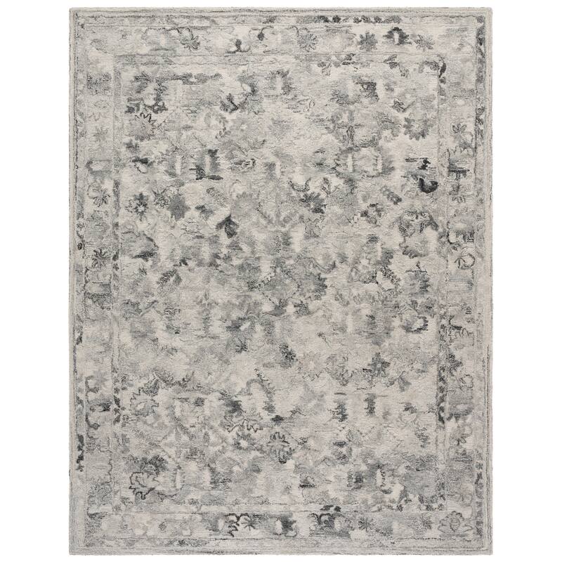 SAFAVIEH Handmade Marquee Lazarina Rug - 8' x 10' - Light Grey/Charcoal