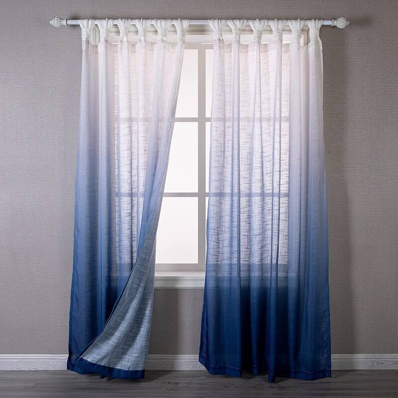 DriftAway Twist Tab Linen Textured Sheer Window Curtains