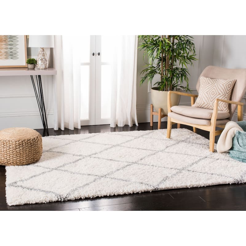 SAFAVIEH Fontana Shag Gurli Trellis 2-inch Thick Rug