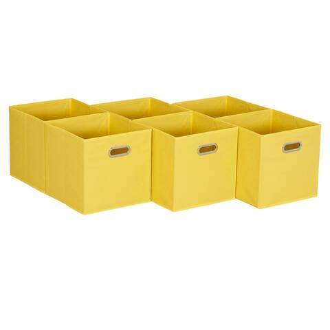Household Essentials Open Fabric Cube Storage Bins, Set of 6