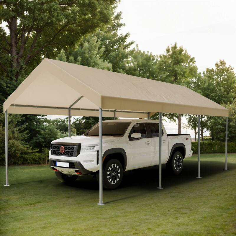 Futzca 10x20ft Heavy Duty Carport with UV Resistant Canopy