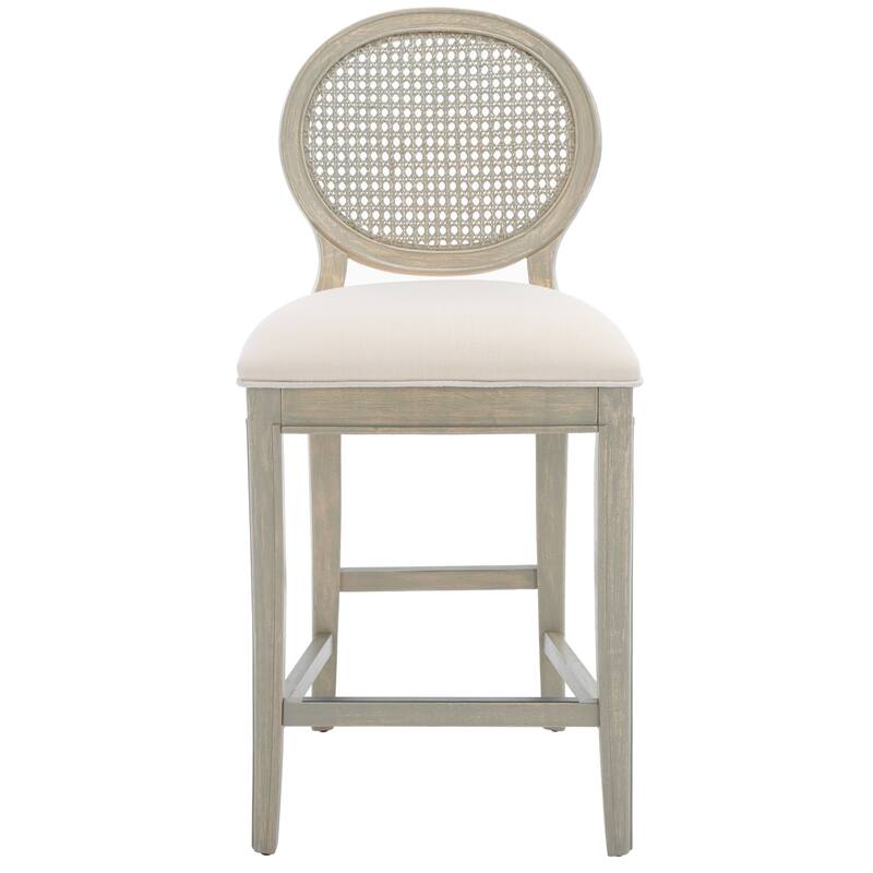 SAFAVIEH Couture Lyuda Rattan Counter Stool (Set of 2) - 19Wx23Dx40H